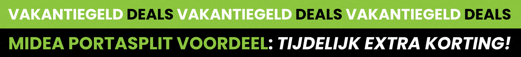 Midea PortaSplit vakantiegeld deals